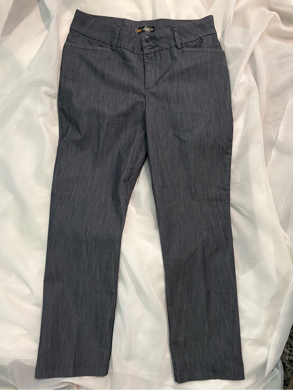Lee Dark Gray Straight-Leg Pants SZ-10 PT